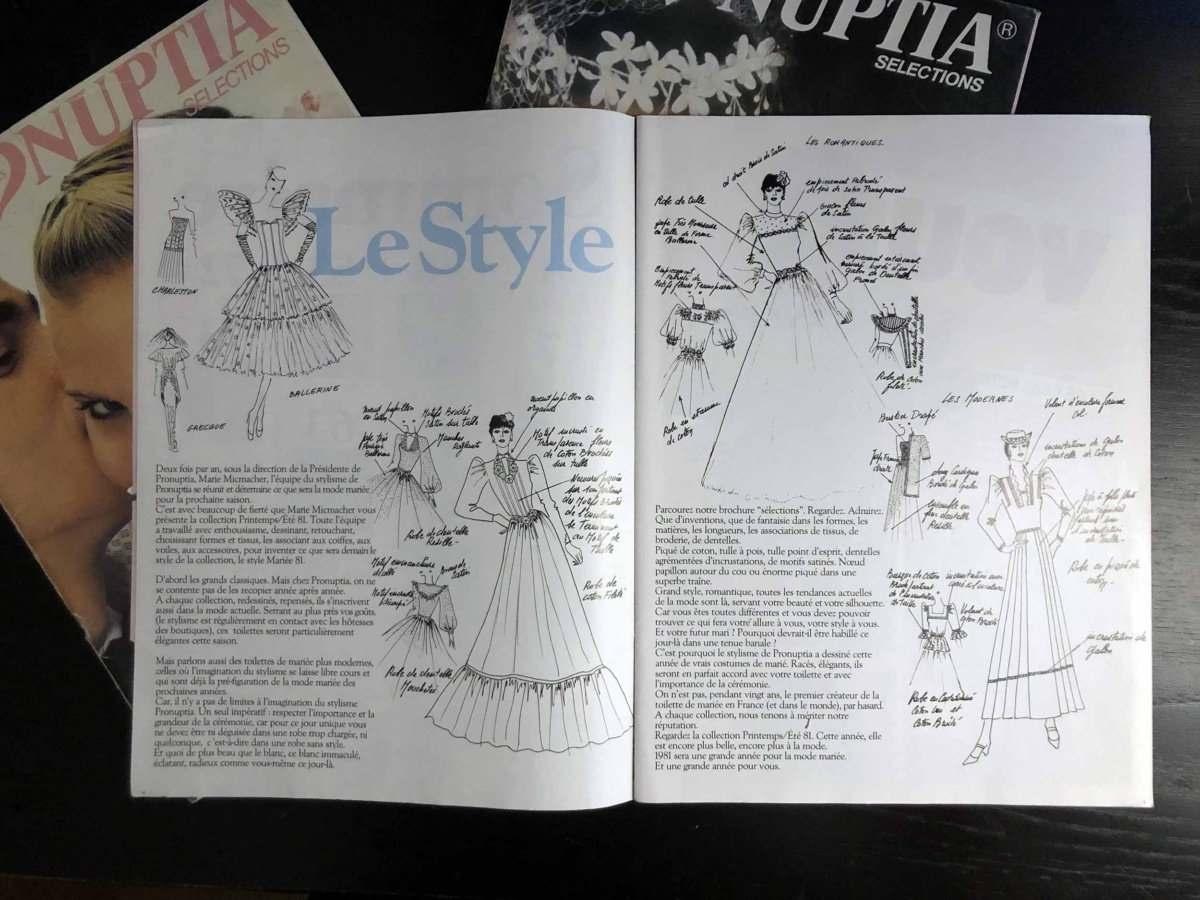 style robe pronuptia 1981
