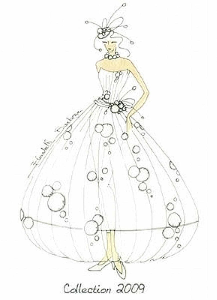 robe série limitée des 50 ans de pronuptia - croquis